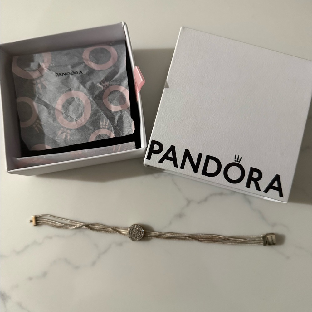 Pandora Silver Bracelet with pavès